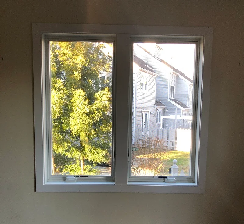 Finished interior view of an Andersen 400 Series double casement in Scarsdale, NY